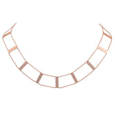 0.71ct 14k Rose Gold Diamond Ladder Necklace